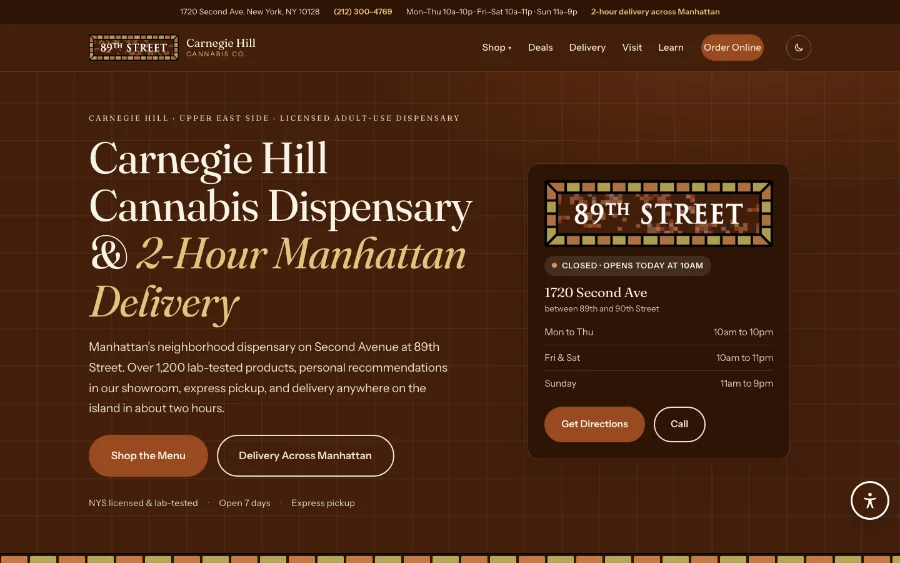 Carnegie Hill website homepage