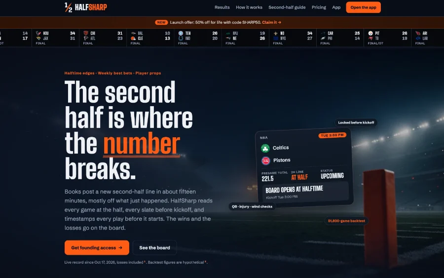 HalfSharp website homepage