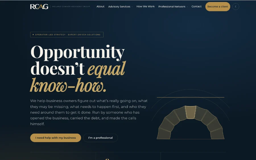 Roland Conner Advisory Group website homepage